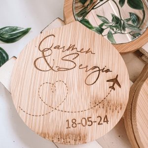 Espejos de bambú con tapa