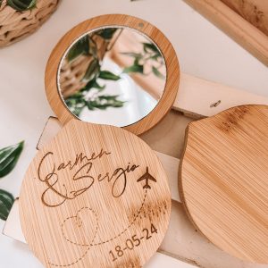 Espejos de bambú con tapa